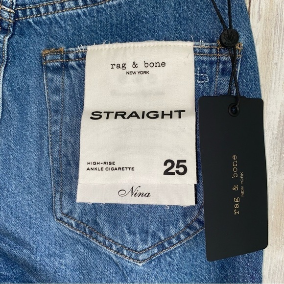 Rag & Bone NINA HIGH-RISE ANKLE CIGARETTE Straight $255 - Picture 7 of 9